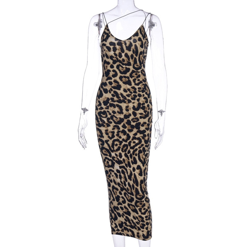Vestido Midi Bianca Animal Print