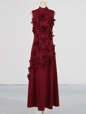 Vestido Longo Elegante com Flores