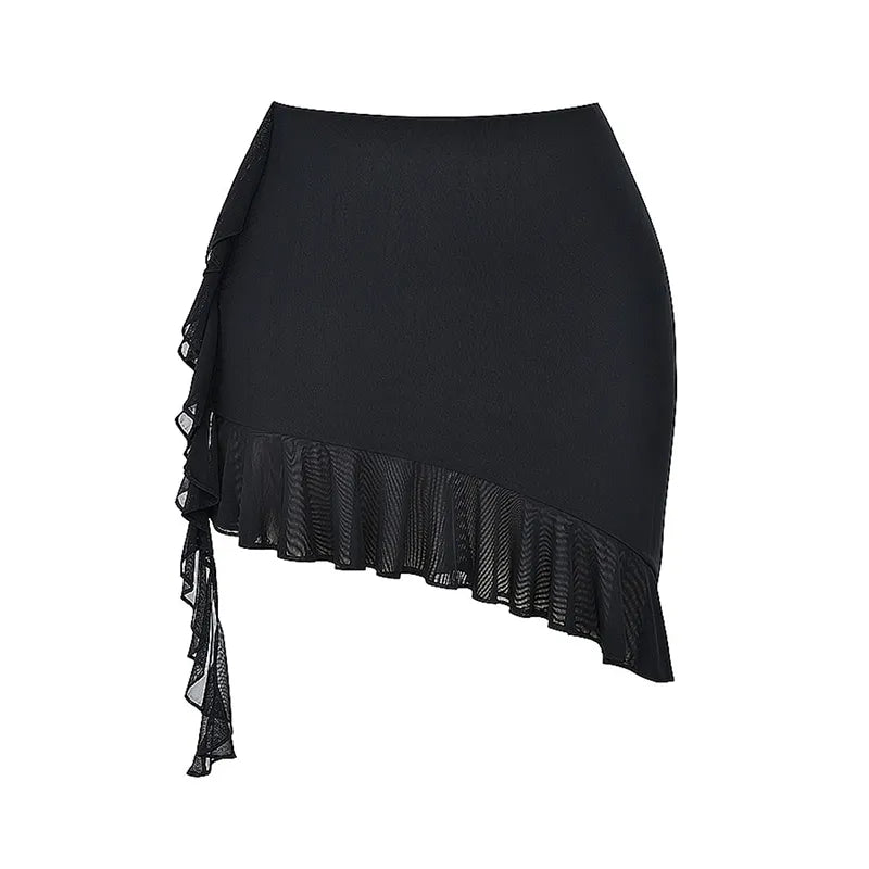 Vestido Mini com Babados