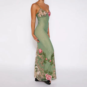 Vestido Longo Estampado Floral