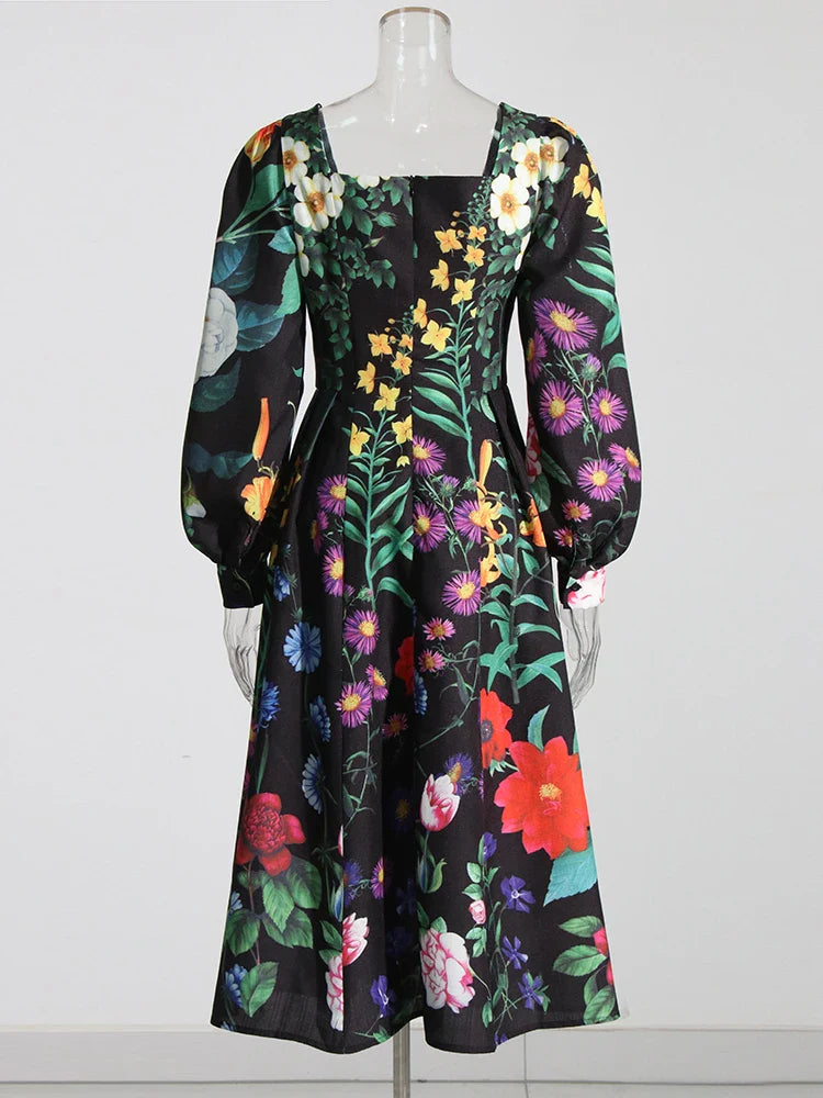 Vestido Longo Esmeralda Floral