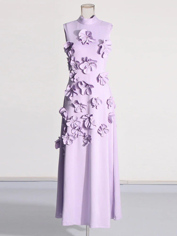 Vestido Longo Elegante com Flores
