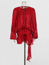 Vestido Curto Plissado