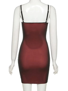Vestido Curto de Paetês Vermelho