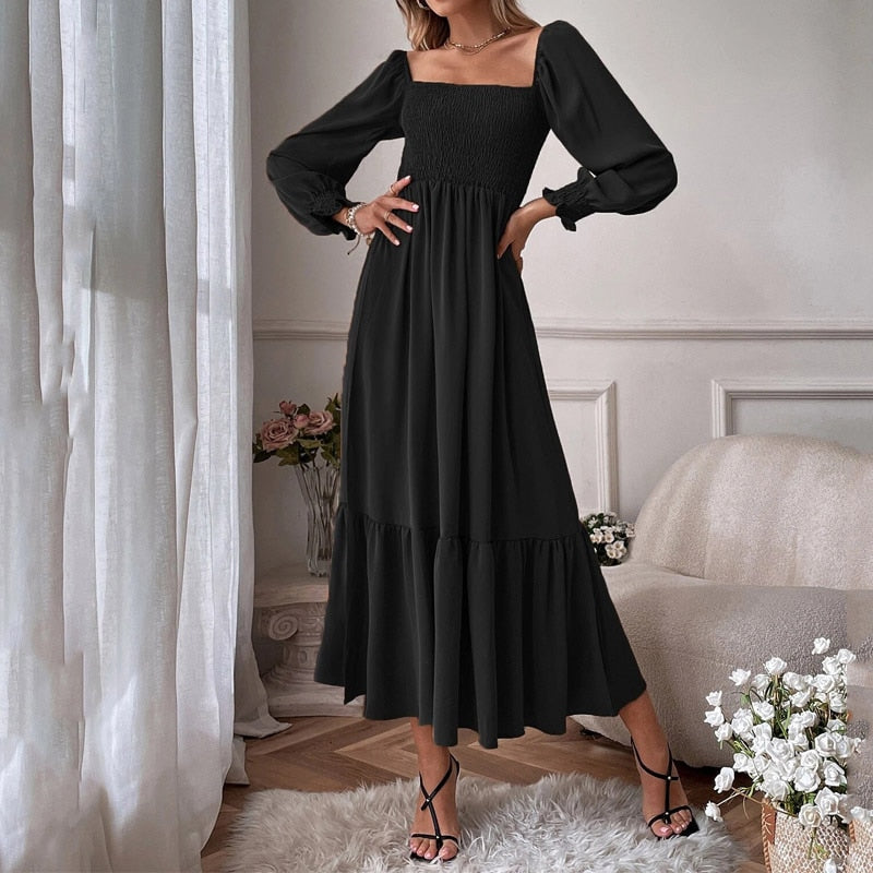 Vestido Longo Alças de Ombro