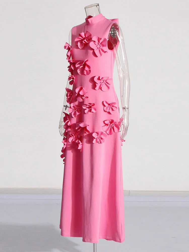 Vestido Longo Elegante com Flores