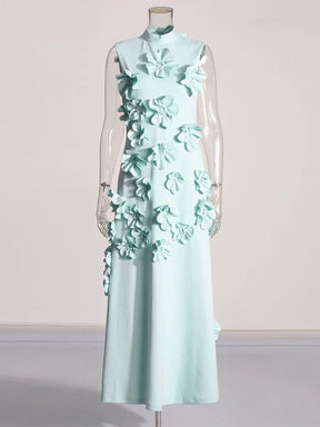 Vestido Longo Elegante com Flores