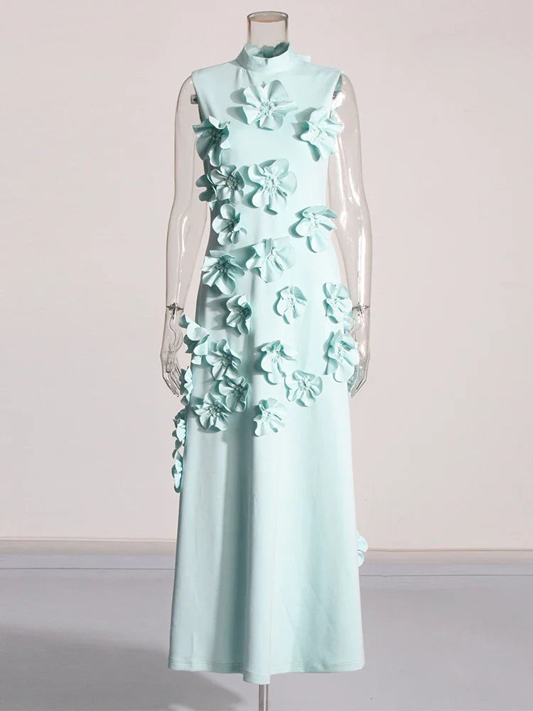 Vestido Longo Elegante com Flores
