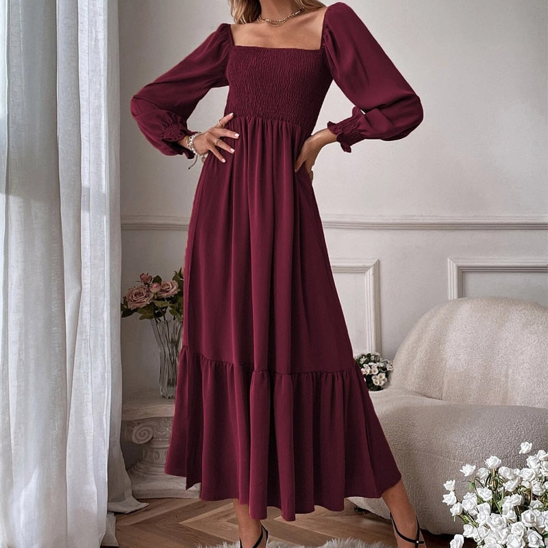 Vestido Longo Alças de Ombro