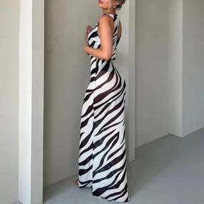 Vestido Longo Estampa Zebra