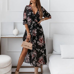 Vestido Longo Carmen Floral