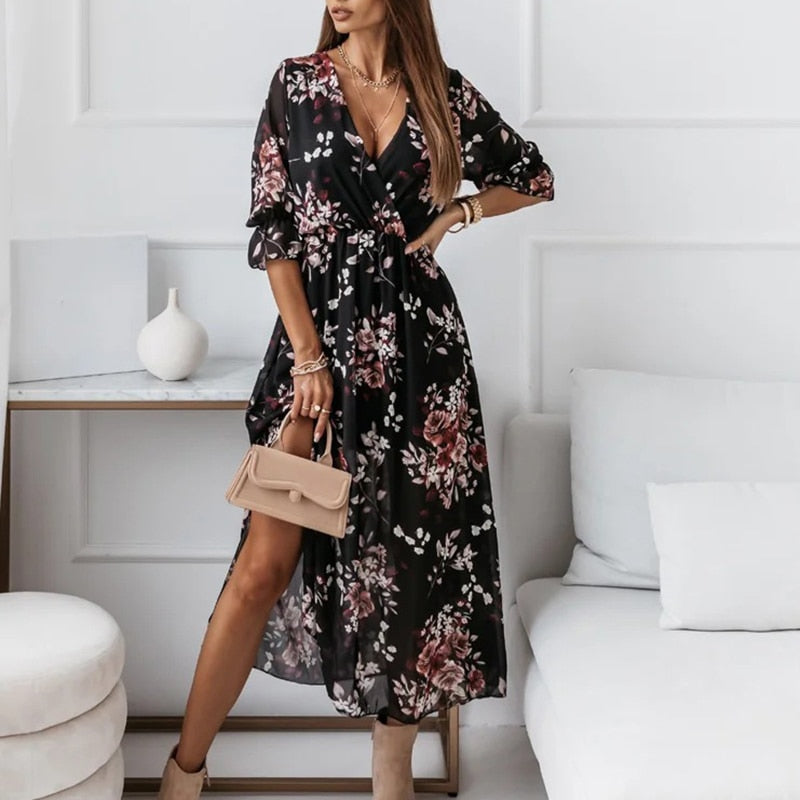 Vestido Longo Carmen Floral