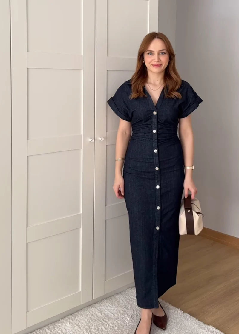 Vestido Longo Aurora Denim