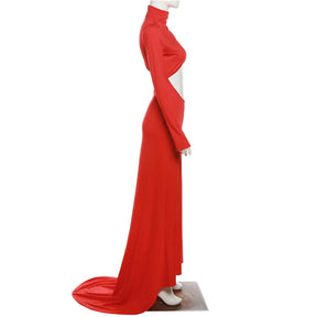 Vestido Longo Vermelho Cut Out