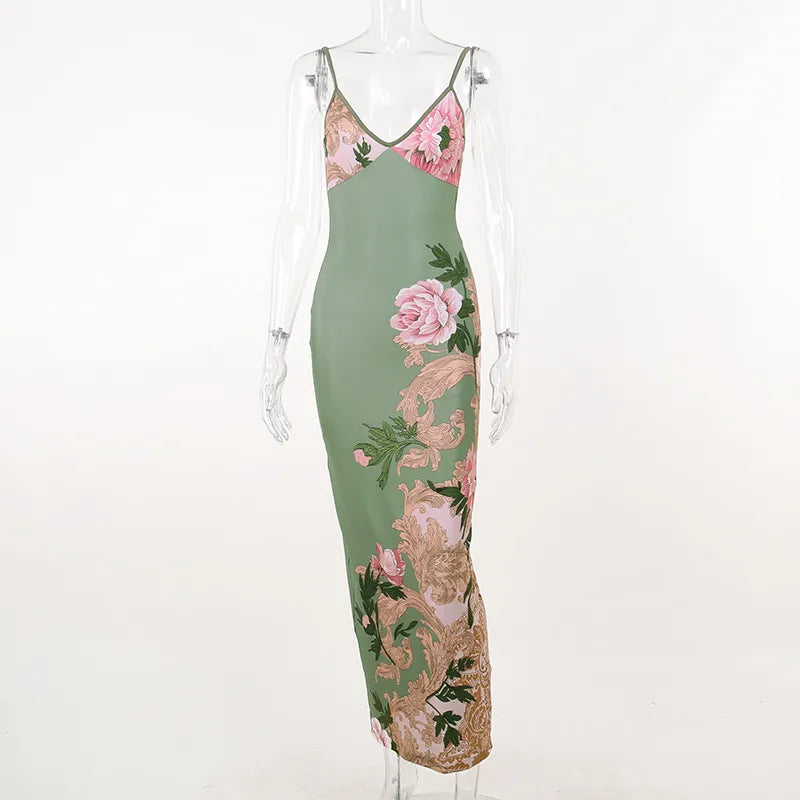 Vestido Longo Estampado Floral