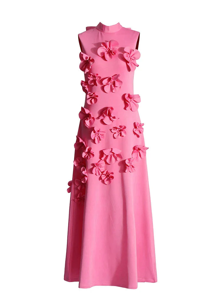 Vestido Longo Elegante com Flores