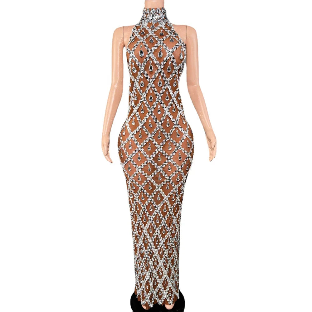 Vestido Midi Perolado Natasha