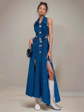 Vestido Longo Jeans Denim