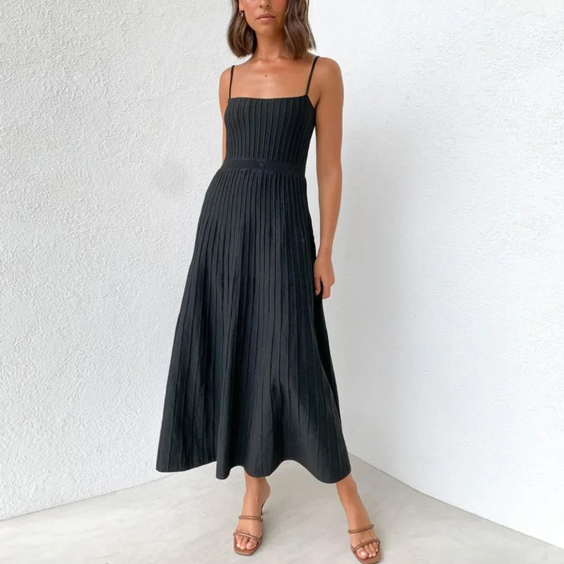 Vestido Longo Plissado Clara