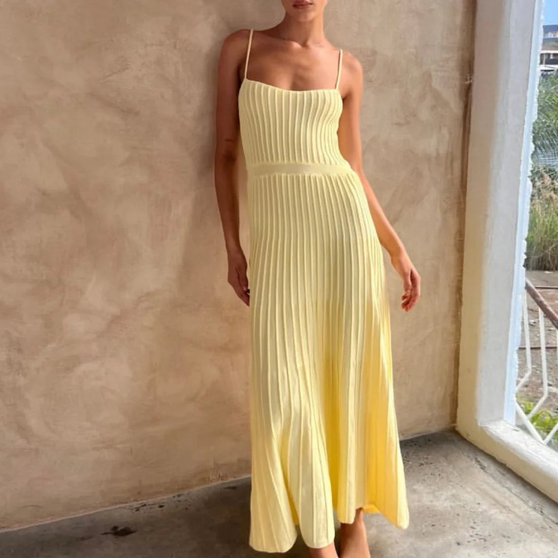 Vestido Longo Plissado Clara