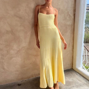 Vestido Longo Plissado Clara