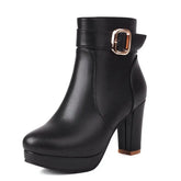 Bota Feminina de Couro com Salto Mighty