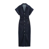 Vestido Longo Aurora Denim