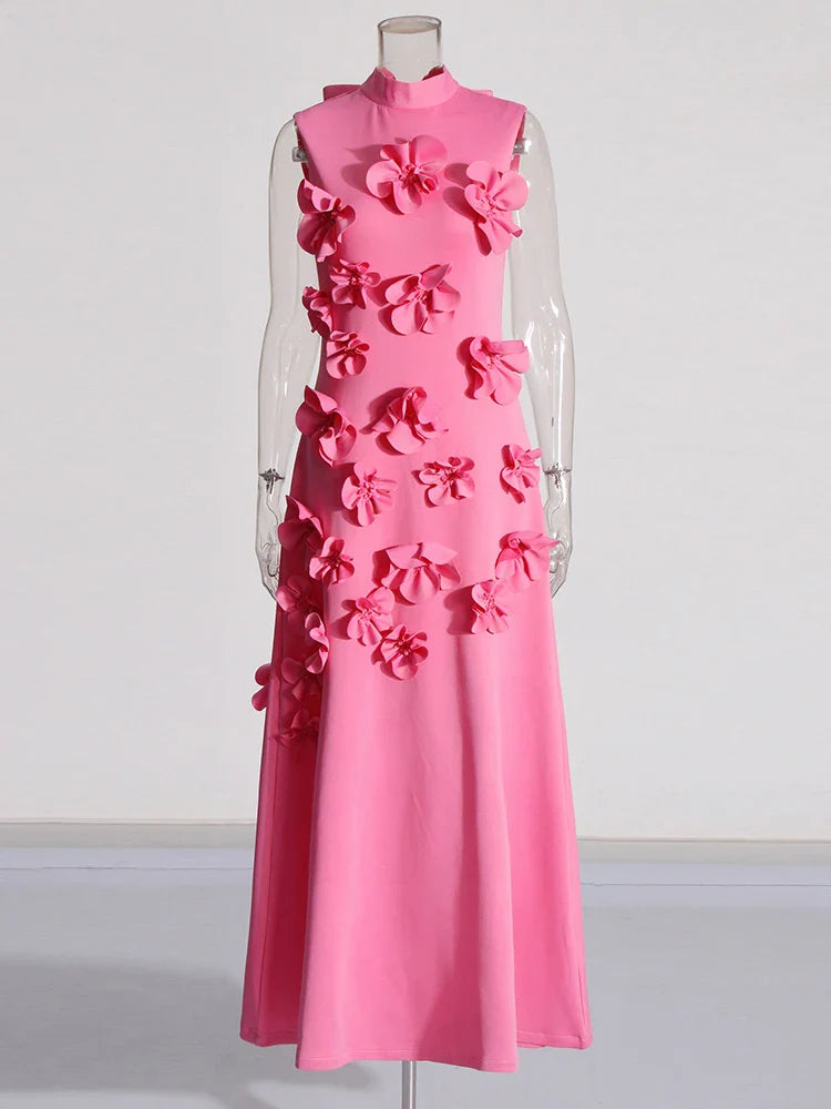 Vestido Longo Elegante com Flores