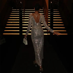Vestido Longo de Paetês