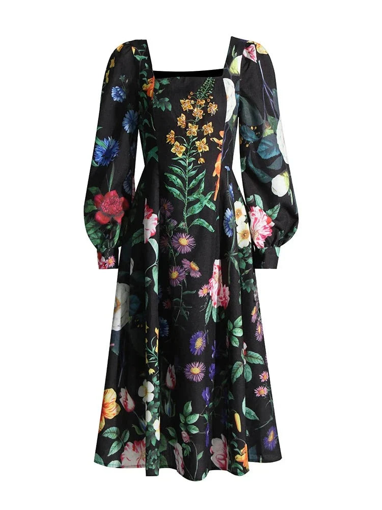Vestido Longo Esmeralda Floral