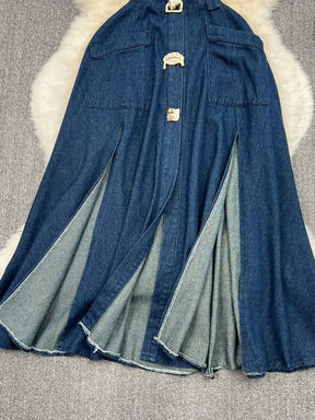 Vestido Longo Jeans Denim