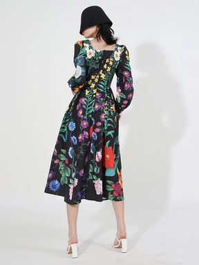 Vestido Longo Esmeralda Floral