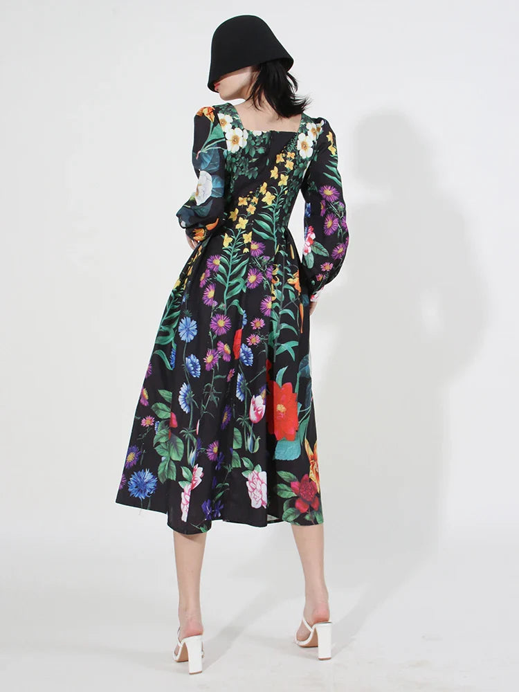 Vestido Longo Esmeralda Floral
