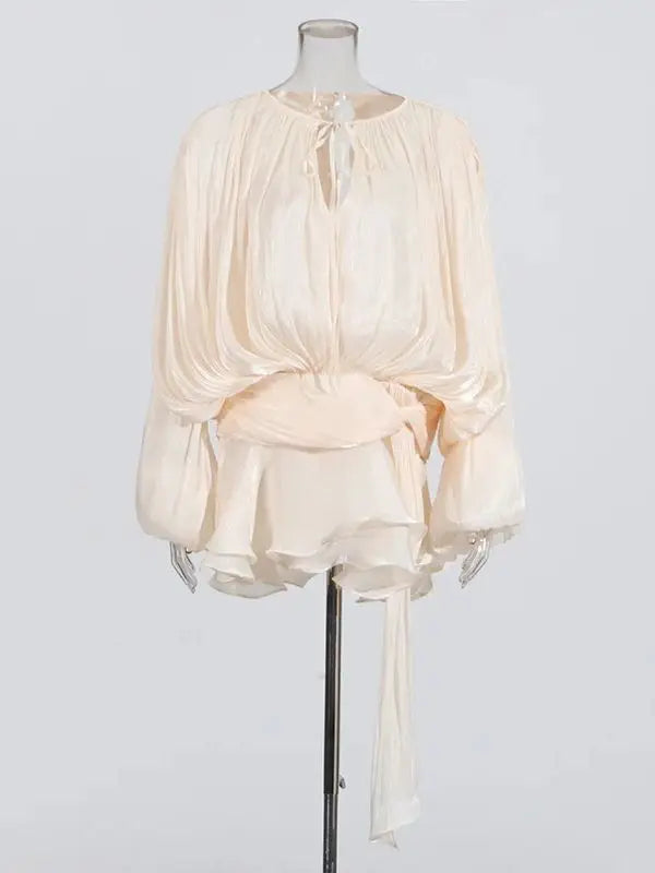 Vestido Curto Plissado