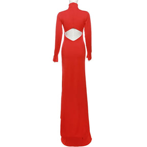 Vestido Longo Vermelho Cut Out
