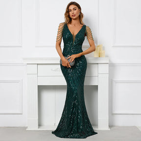 Vestido Longo com Pedrarias