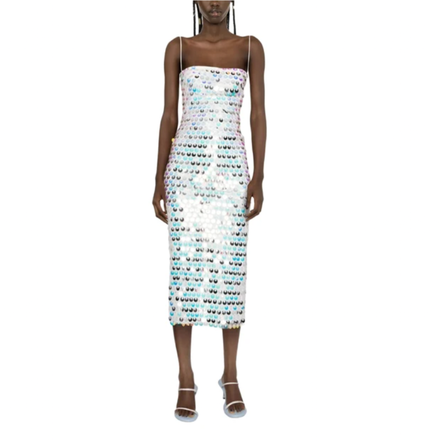 Vestido Midi de Paetês Brilhantes