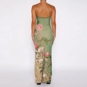 Vestido Longo Estampado Floral