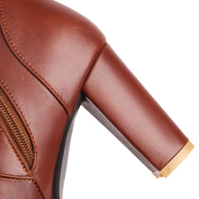 Bota Feminina de Couro com Salto Mighty