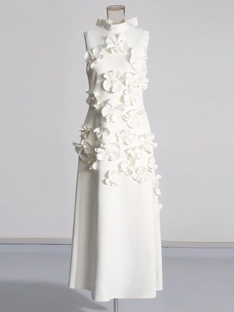 Vestido Longo Elegante com Flores