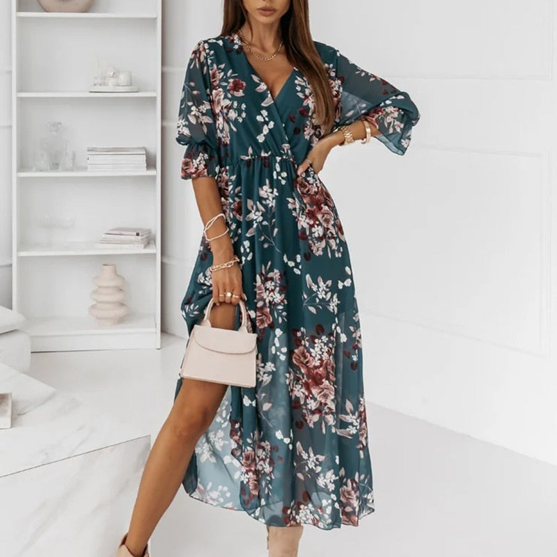 Vestido Longo Carmen Floral