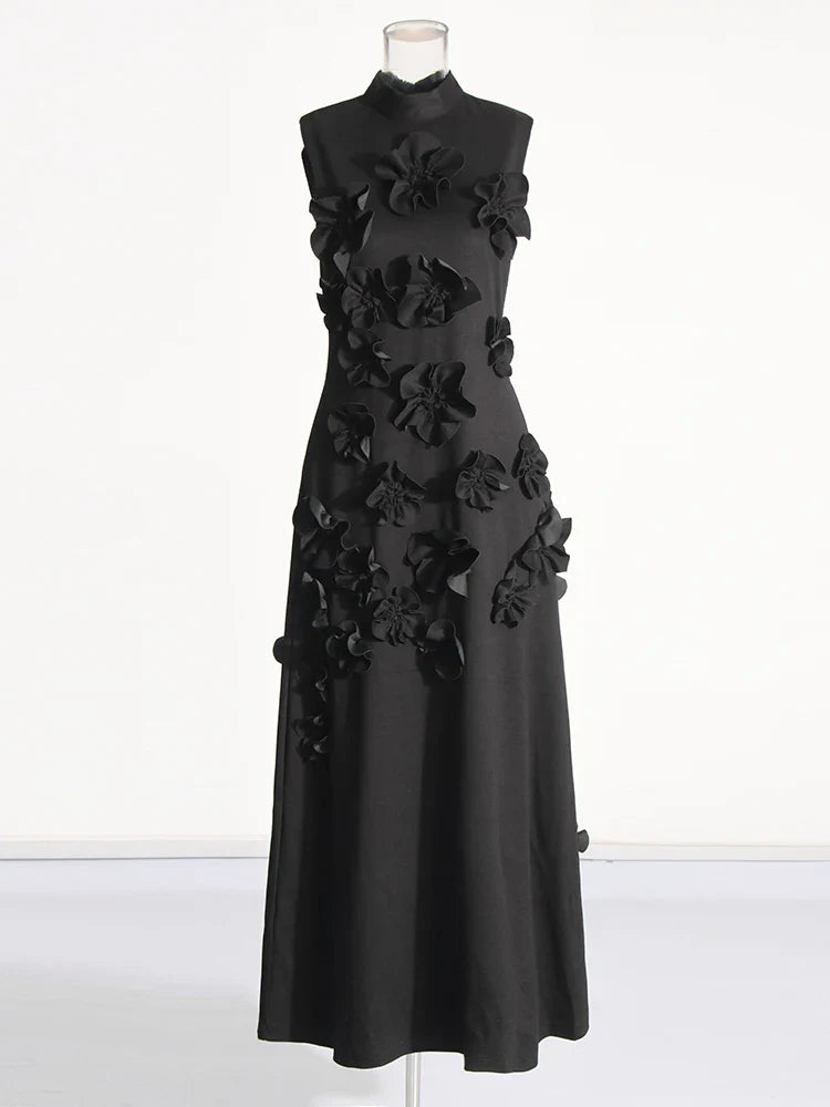 Vestido Longo Elegante com Flores