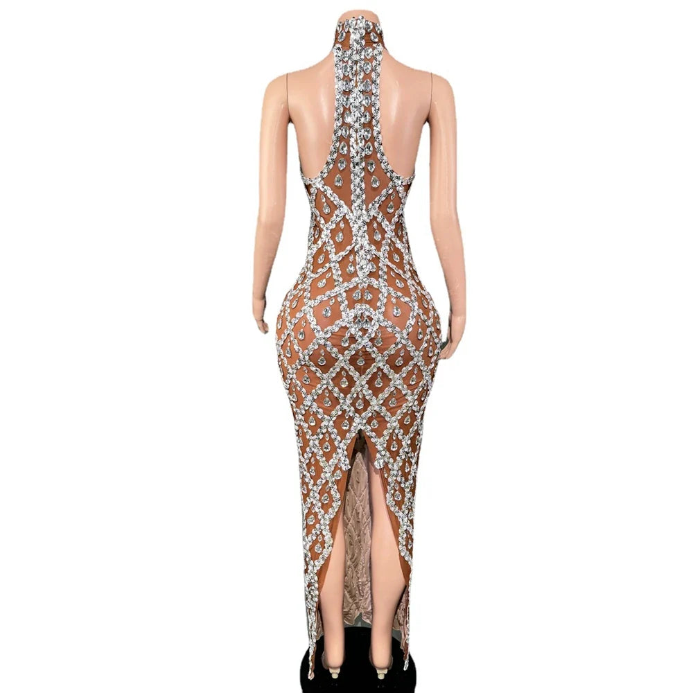 Vestido Midi Perolado Natasha