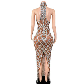 Vestido Midi Perolado Natasha