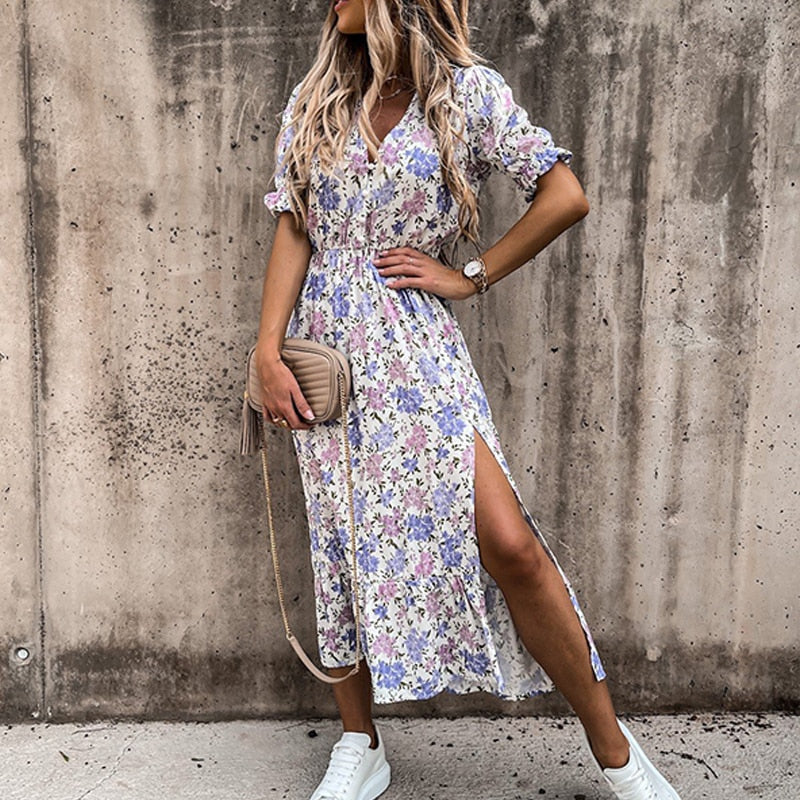 Vestido Longo Carmen Floral