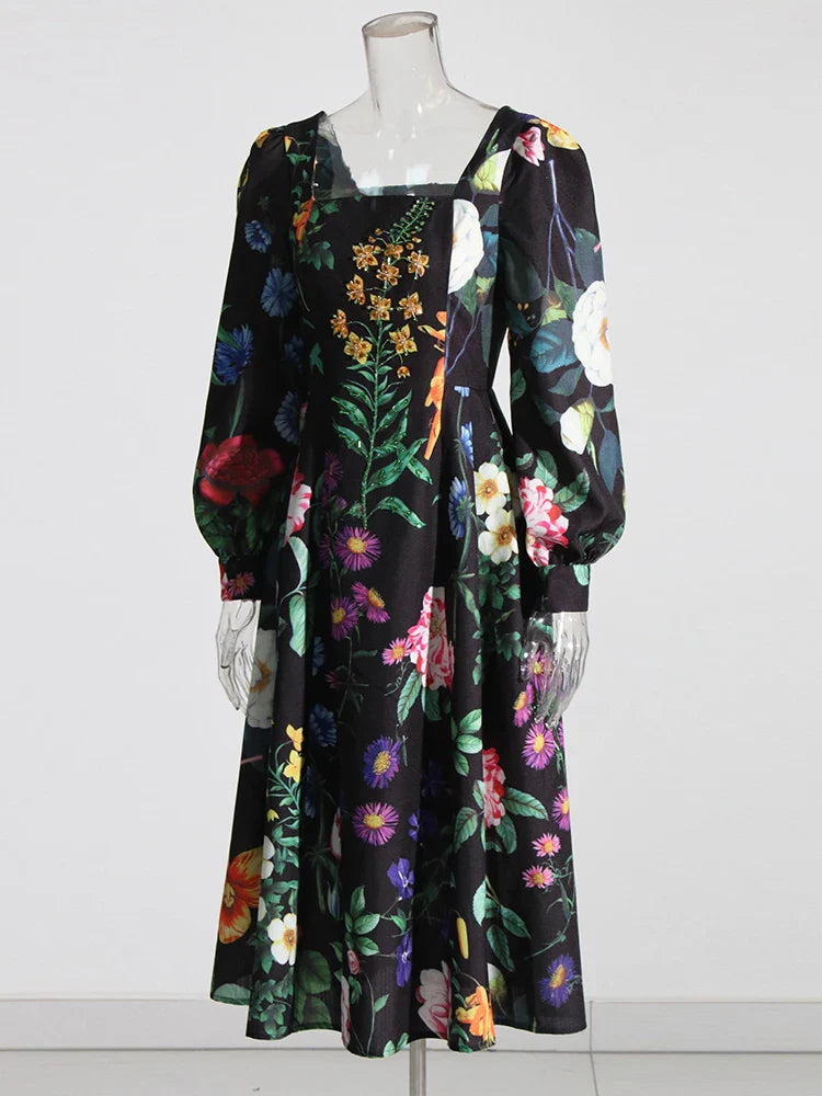 Vestido Longo Esmeralda Floral