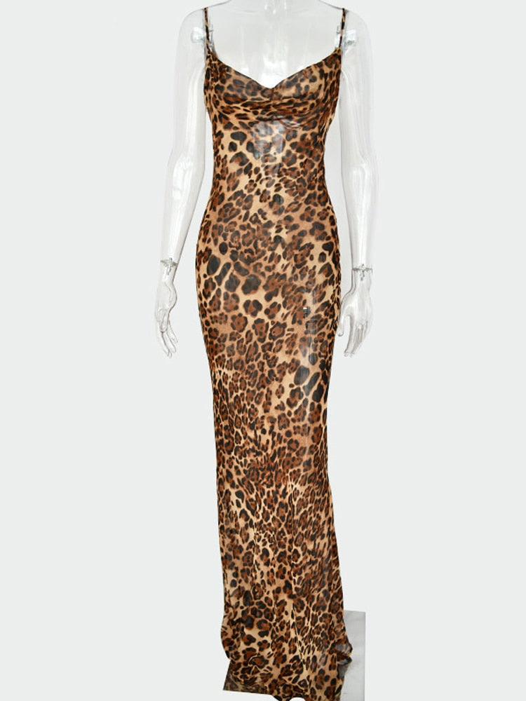 Vestido Longo Animal Print