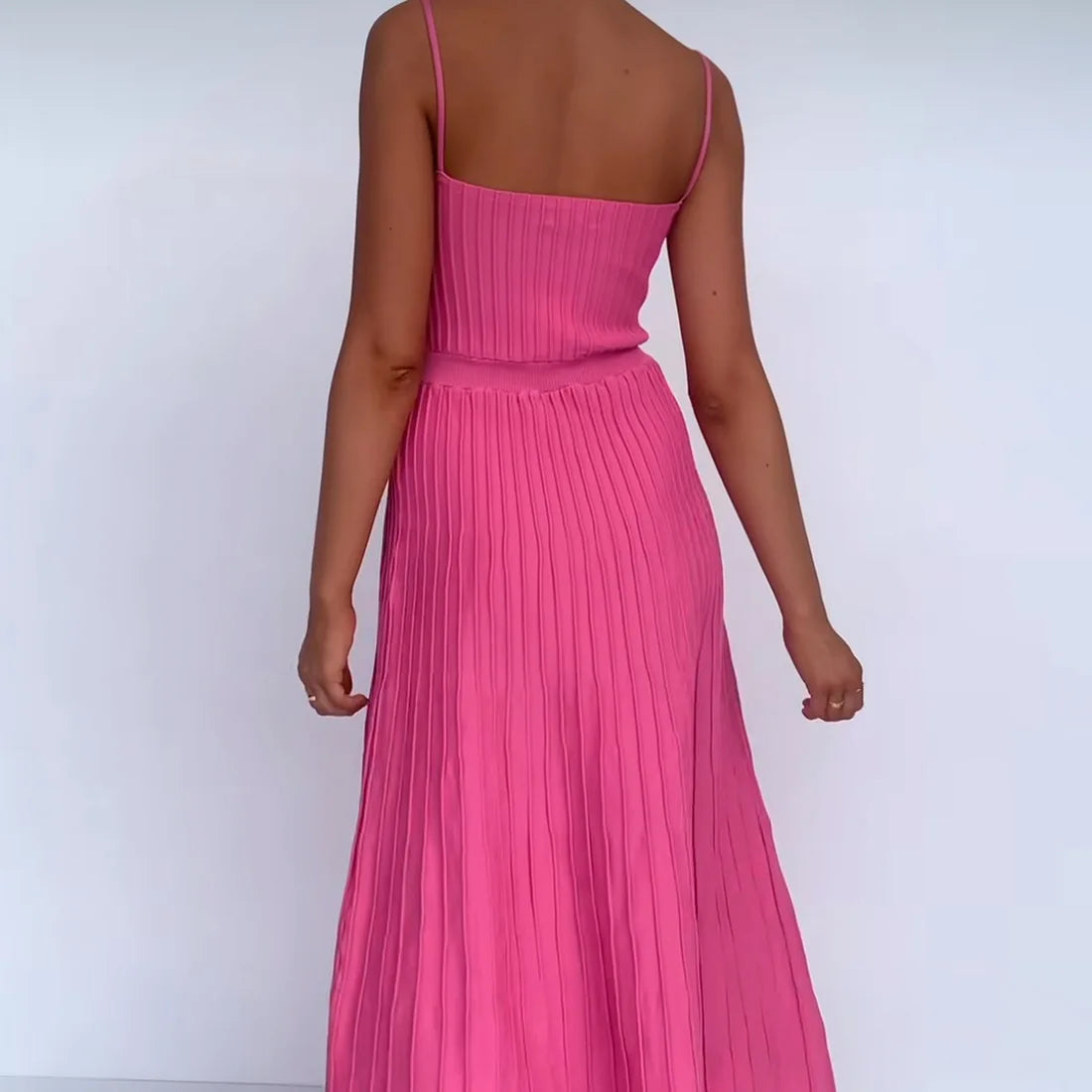 Vestido Longo Plissado Clara