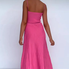 Vestido Longo Plissado Clara