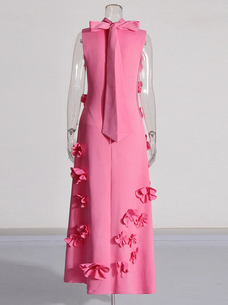 Vestido Longo Elegante com Flores